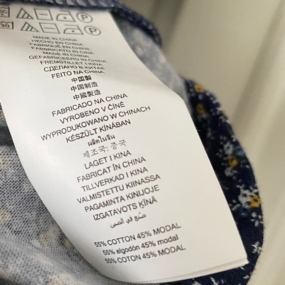 MICHAEL Michael Kors Navy Ditsy Floral Print Top - Picture 8 of 8